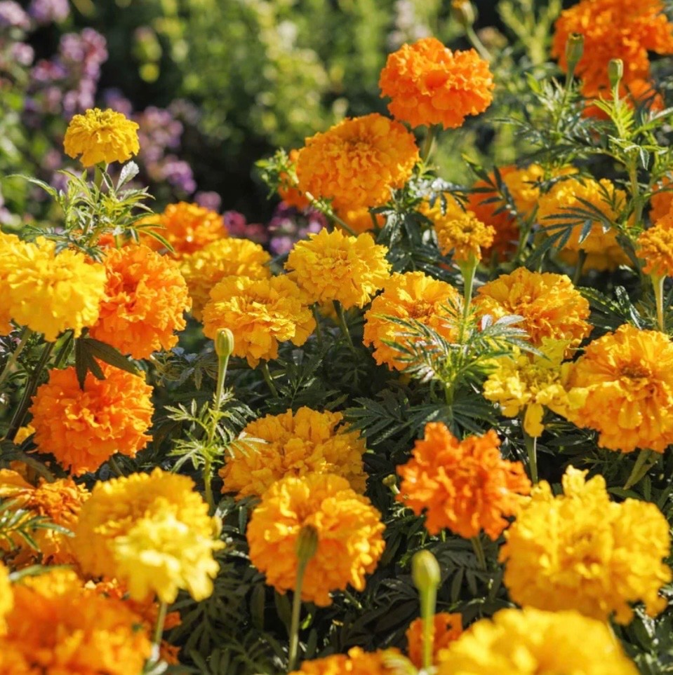 100+ Crackerjack African Marigold Seeds, Massive Ruffled Blooms, Bee-Friendly!