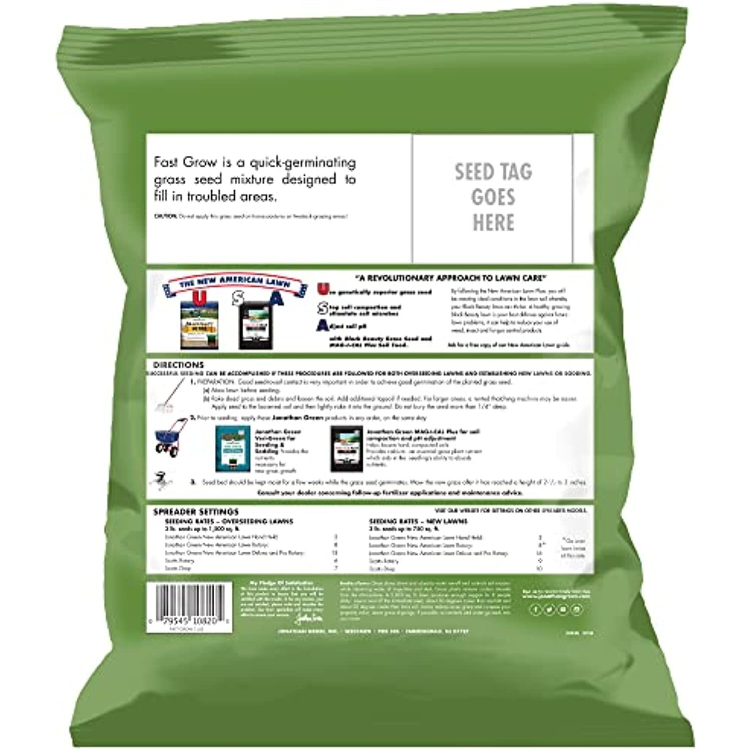 Jonathan Green (10820) Fast Grow Grass Seed – Cool Season Lawn Seed (3 lb)