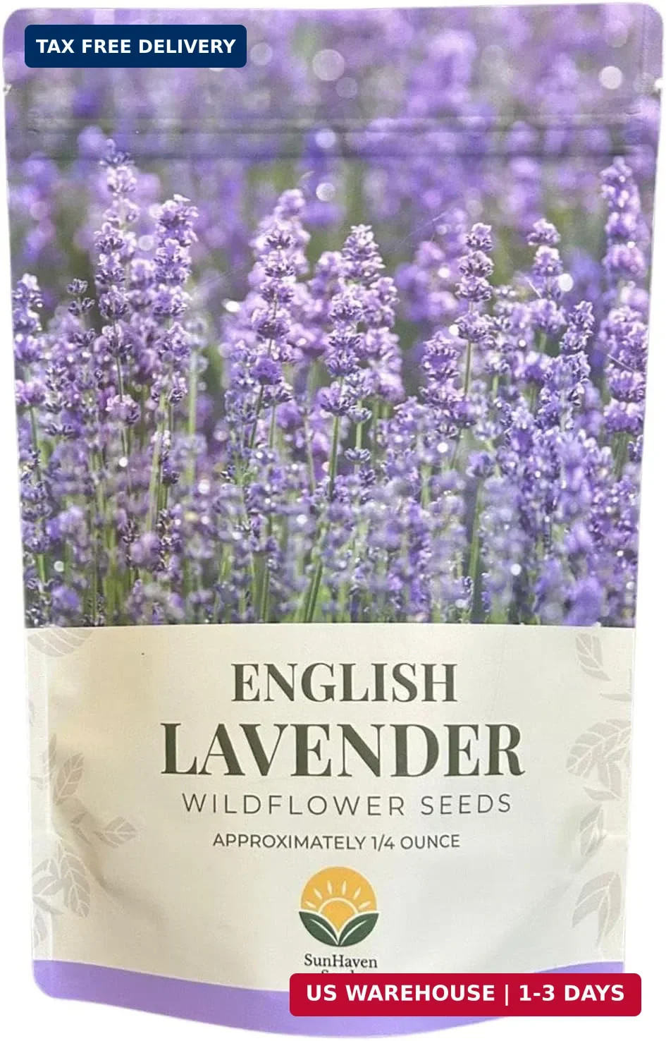 English Lavender Seeds – 5,000+ Seeds – 0.25 oz Resealable Packet of Non-GMO Eng