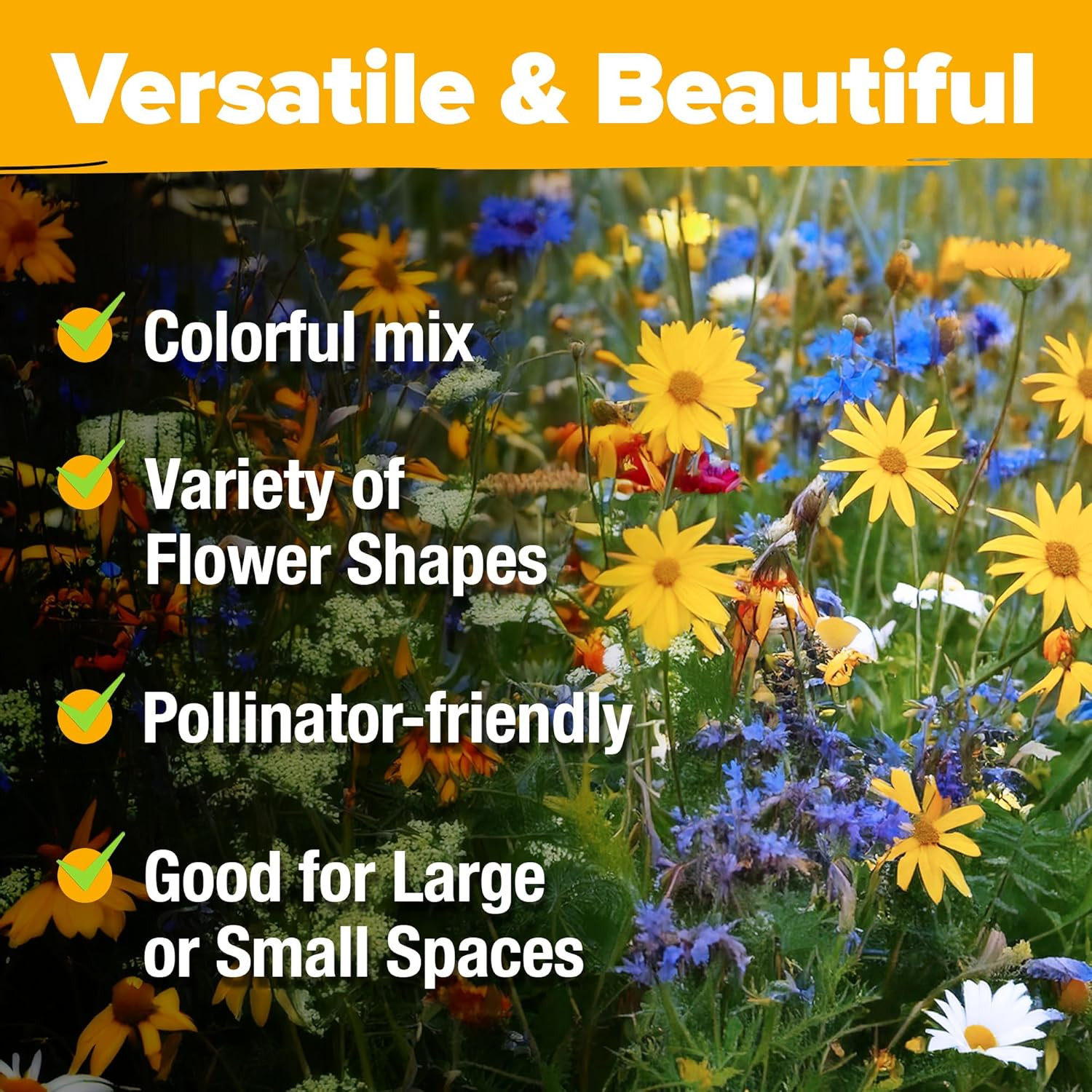 90,000+ Wildflower Seeds Mix 3Oz 24 Varieties Non-Gmo Perennial Flower Seeds for