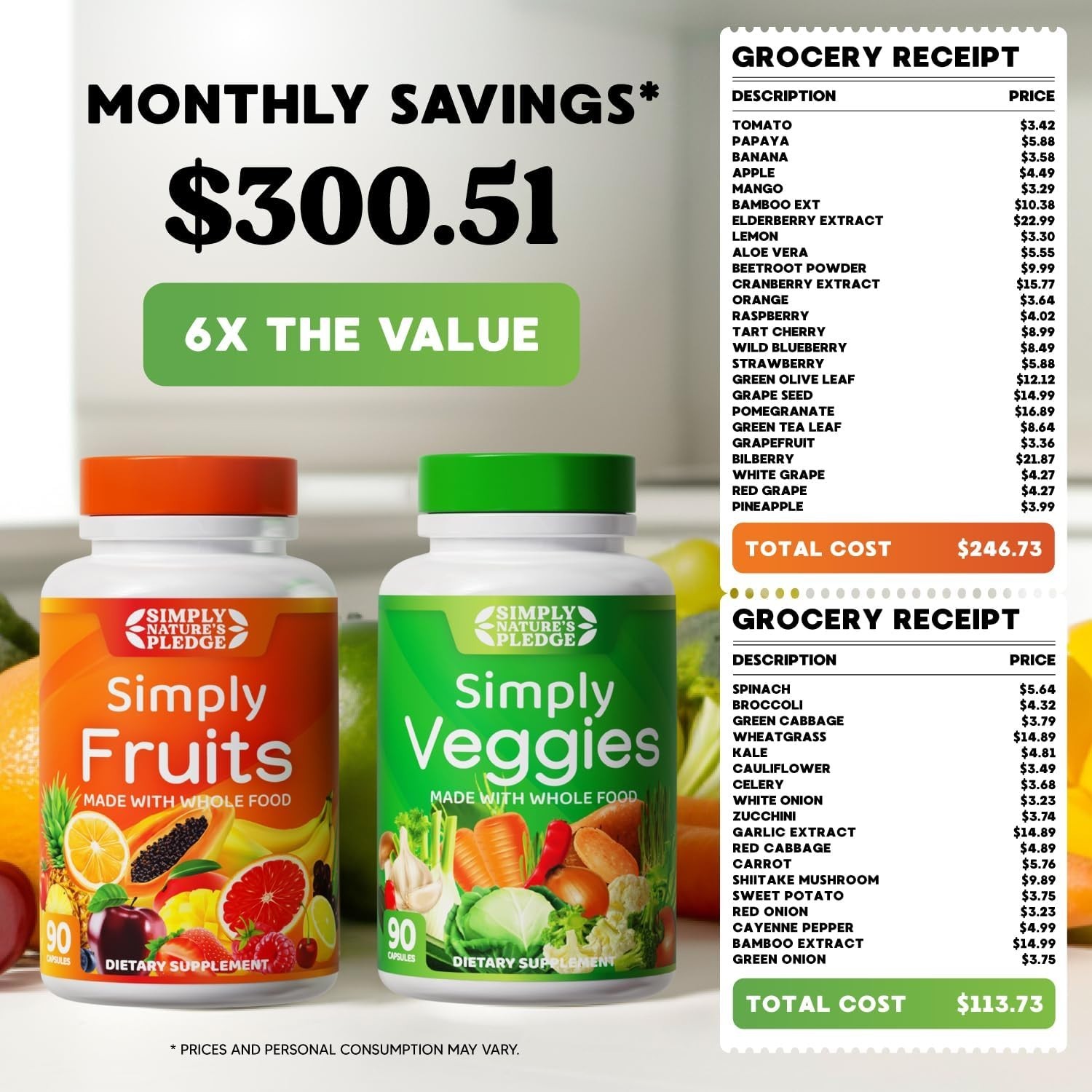 Packed with Over 40 Different Fruits & Vegetables – Made with Whole Food Supe…