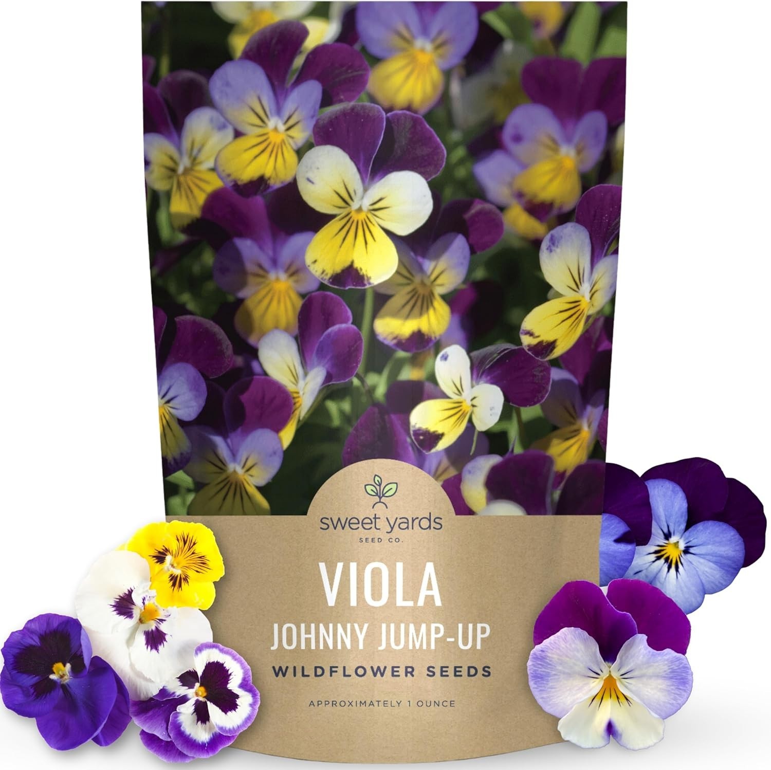 Bulk Viola Tricolor Seeds – 1oz Pouch – 40,000 Seeds