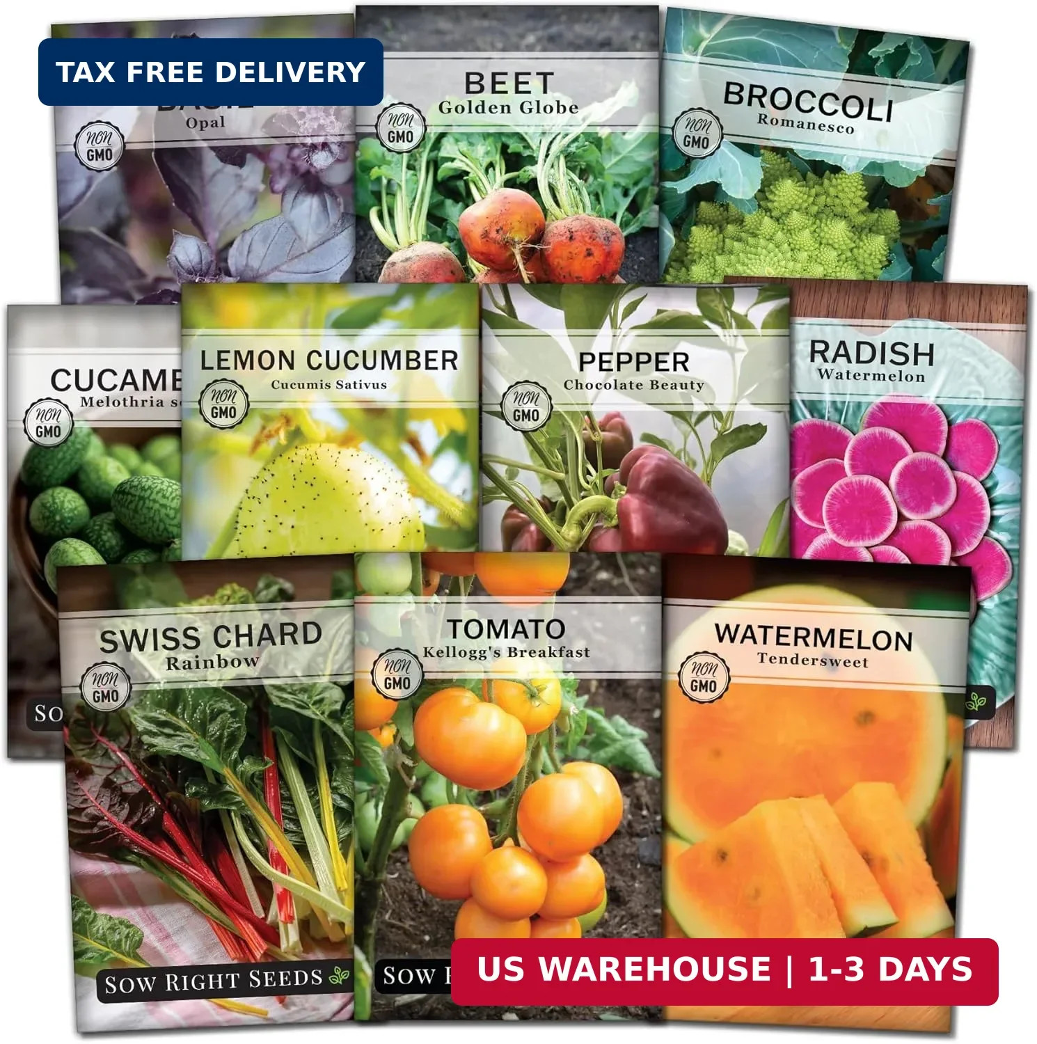 Sow Right Seeds – Rare Exotic Vegetable Seed Collection for Planting – Non-GMO H