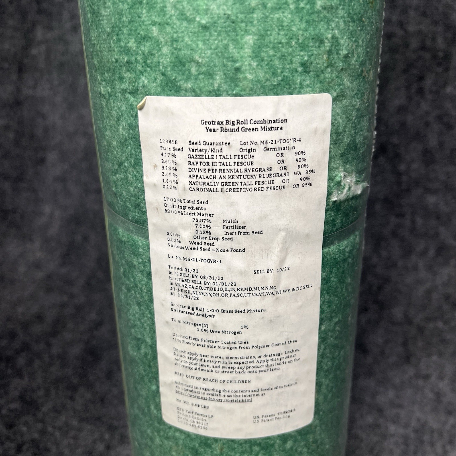Grotrax Biodegradable Grass Seed Mat – 100 sqft Year Round Green – Grass Seed
