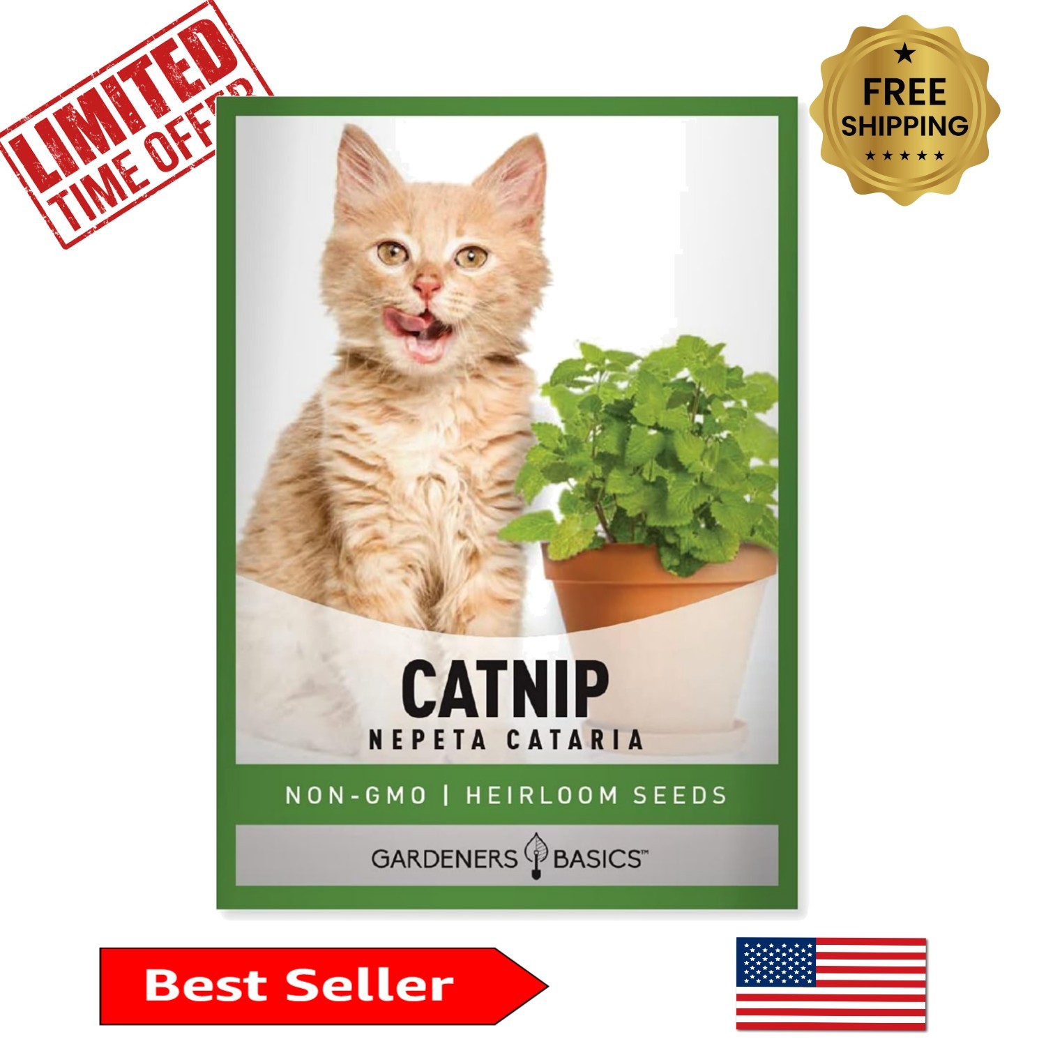 Nepeta Cataria Seeds – Heirloom & Non-GMO for Cat Happiness Indoors or Outdoors
