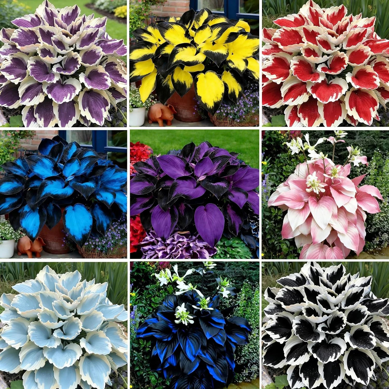 Hosta Seeds, 200+ Blue Purple Red Hosta Seeds, Multi-Use Landscaping, Perennial.