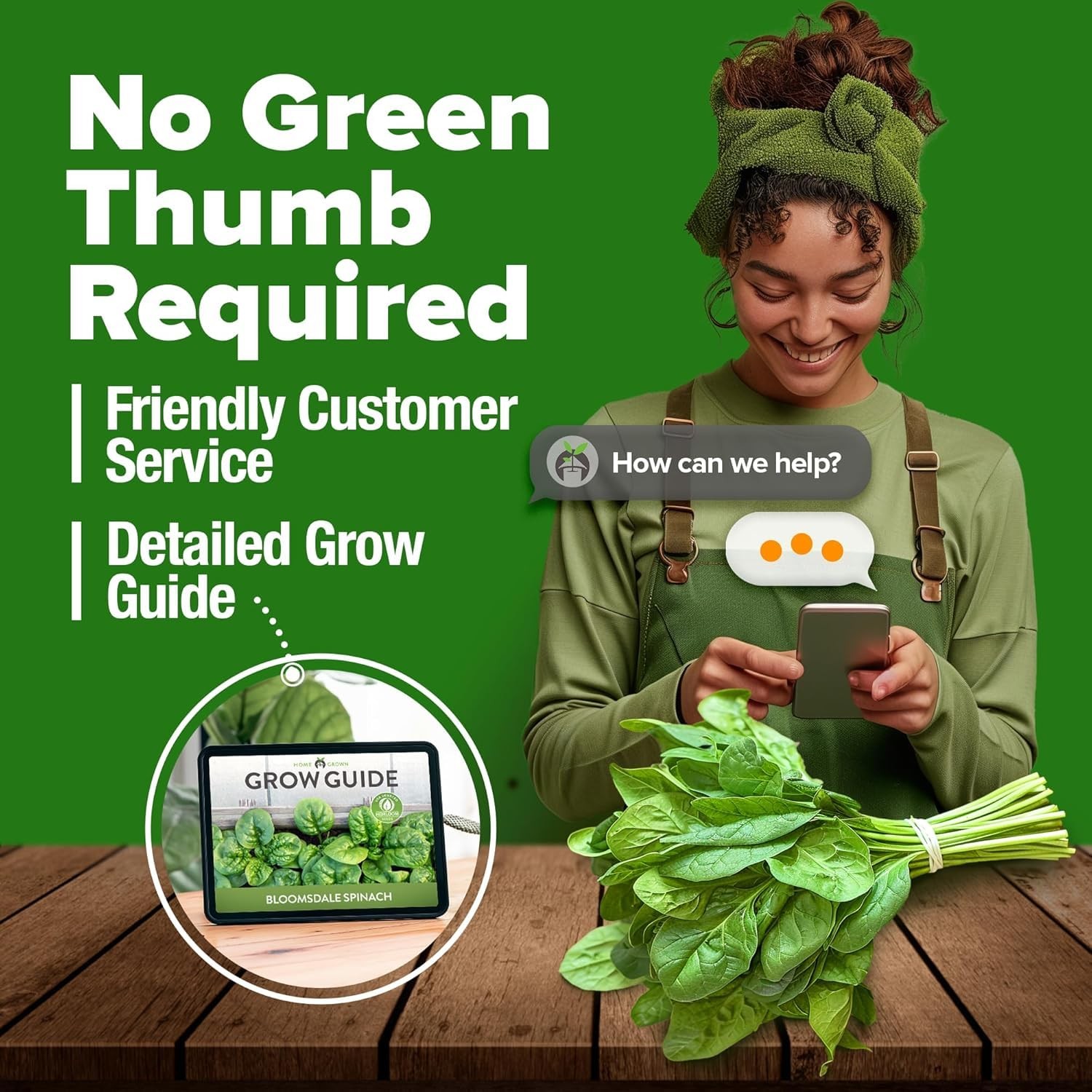 HOME GROWN Bloomsdale Spinach Seeds 704+ Heirloom NonGMO Seeds for Planting, …