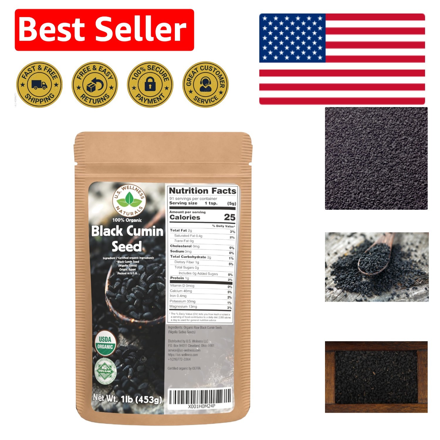 Richer Health with 1lb Organic Black Cumin Seeds – Holistic Kitchen Essential