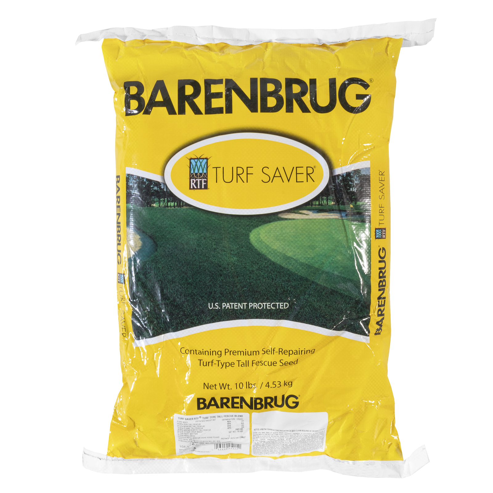 Barenbrug Water Saver High Quality Turf-Type Tall Fescue Blend Grass Seed, 10 LB