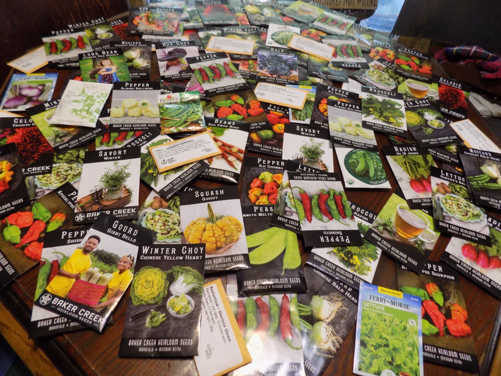 Lot Of 105 Organic Heirloom Vegetable Seed Packets 2025 Garden Baker SURVIVAL
