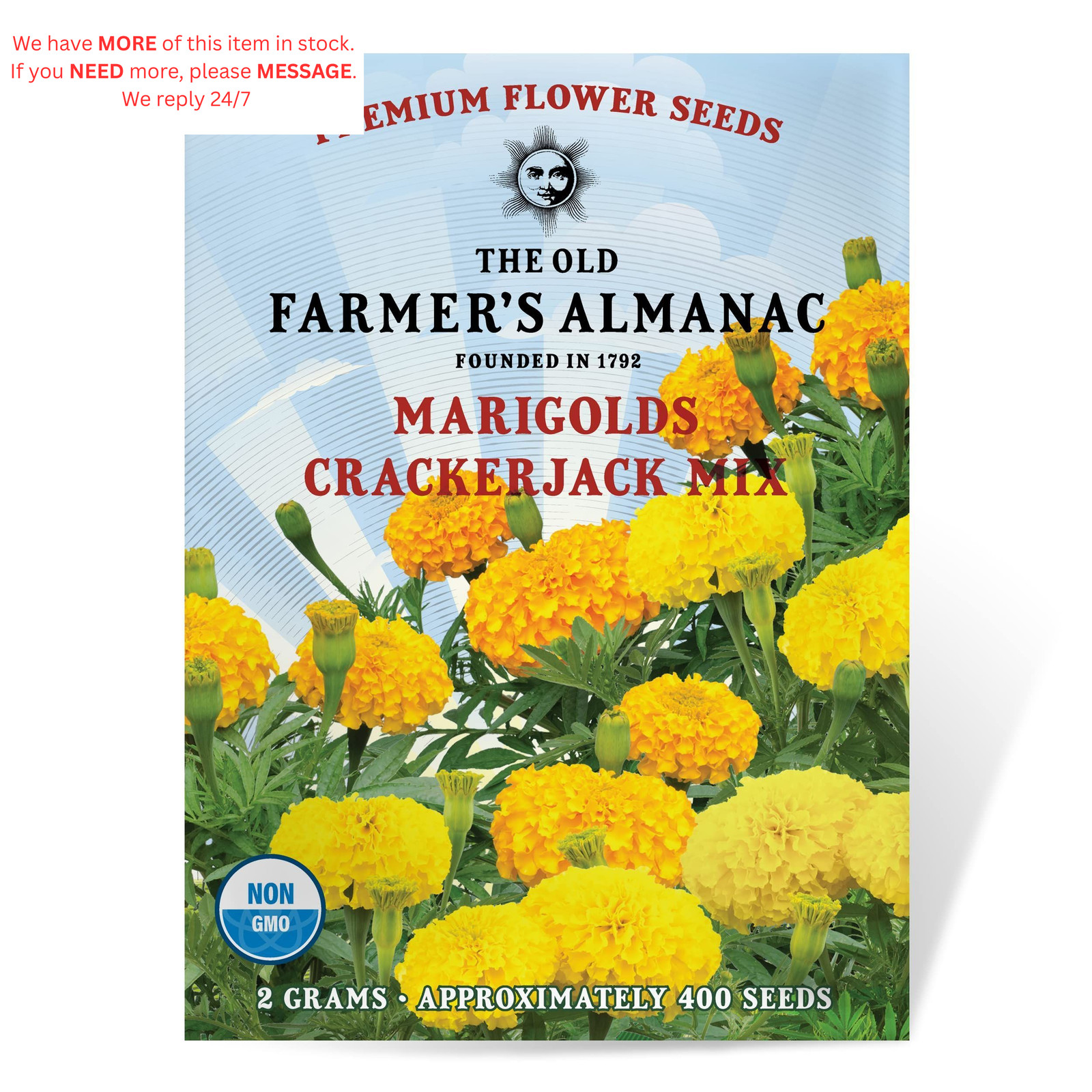 Almanac Marigold 0.07 Ounce (Pack of 1), Gold,Orange,Yellow