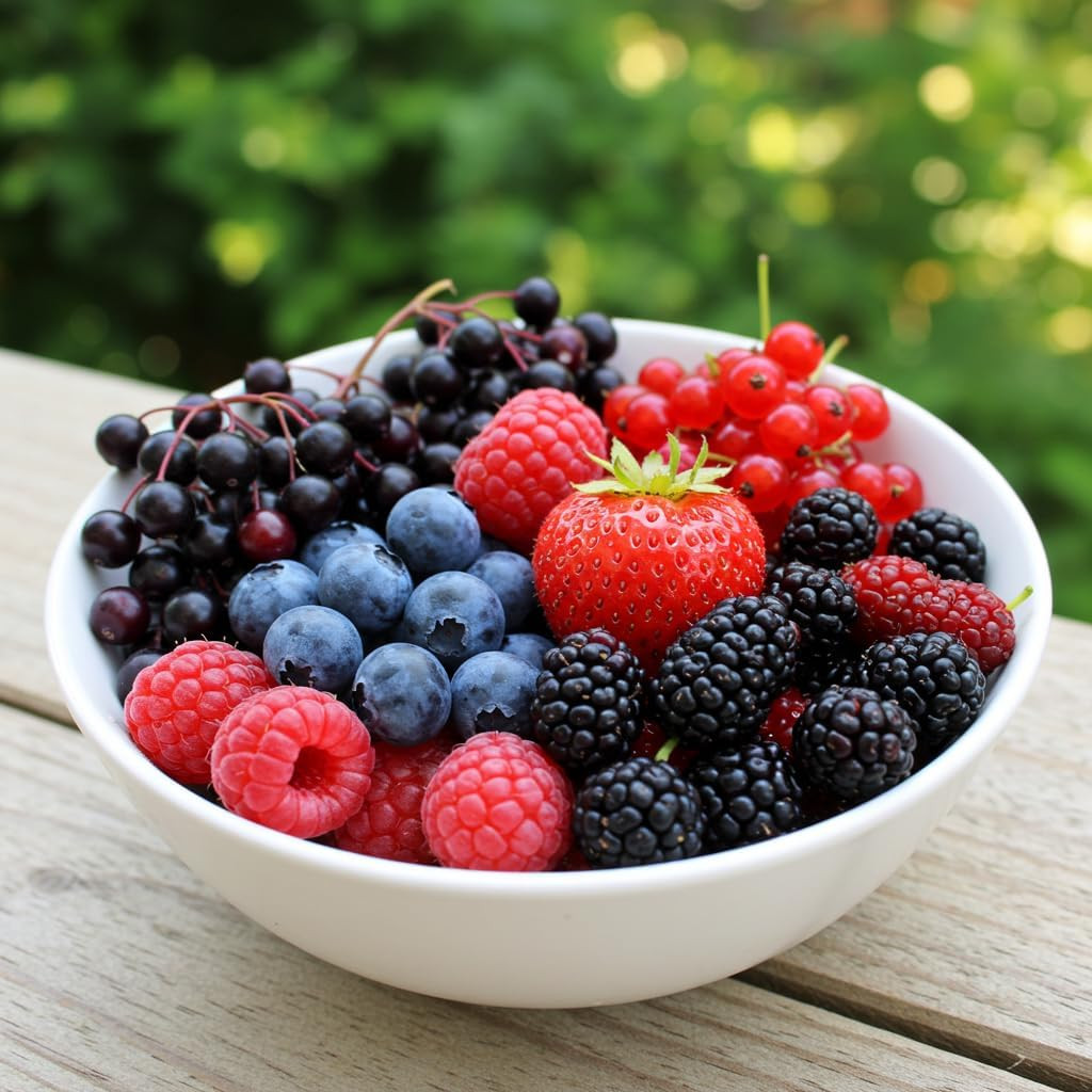 Fruit Garden Seeds Kit – Elderberry, Blueberry, Raspberry, Strawberry, Mulberry
