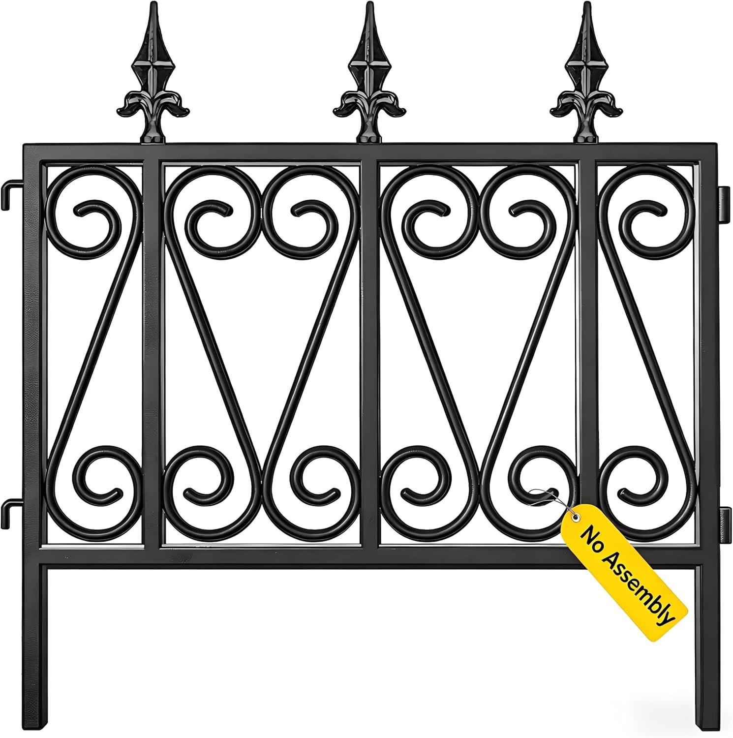 5 Panels 24In(H)×10Ft(L) 0.4 Inch Wire Diameter Decorative Garden Fences and Bor