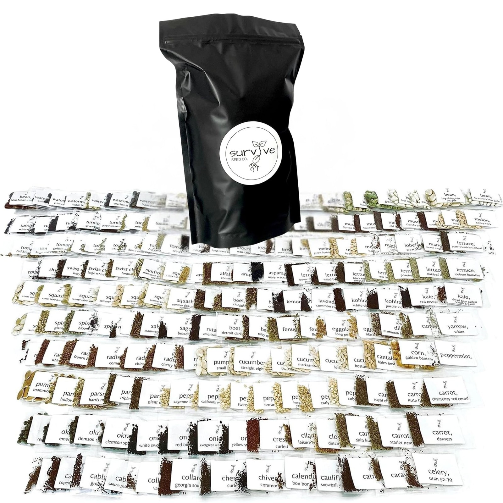 Survival Kit America’s #1 Largest Assortment of Heirloom Seeds – 155 Varietie…