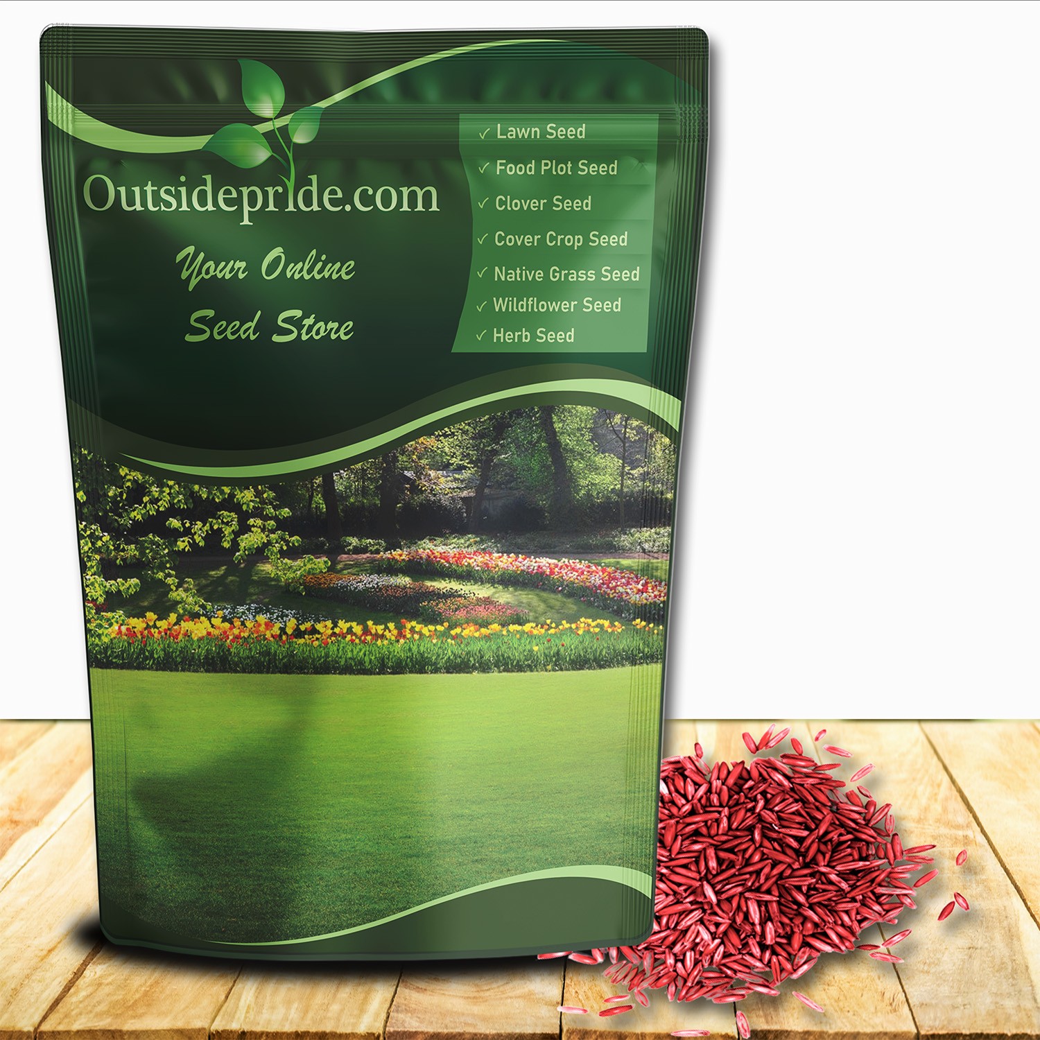 50 LBS – OptiGrowth Coated Creeping Red Fescue Grass Seed For Shade