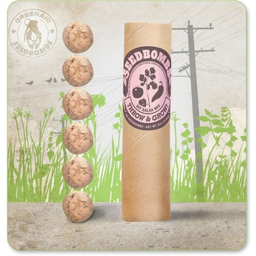 Greenaid Eco Friendly Throw & Grow Garden Herb Seed Bombs Garden Urban Use 6pk