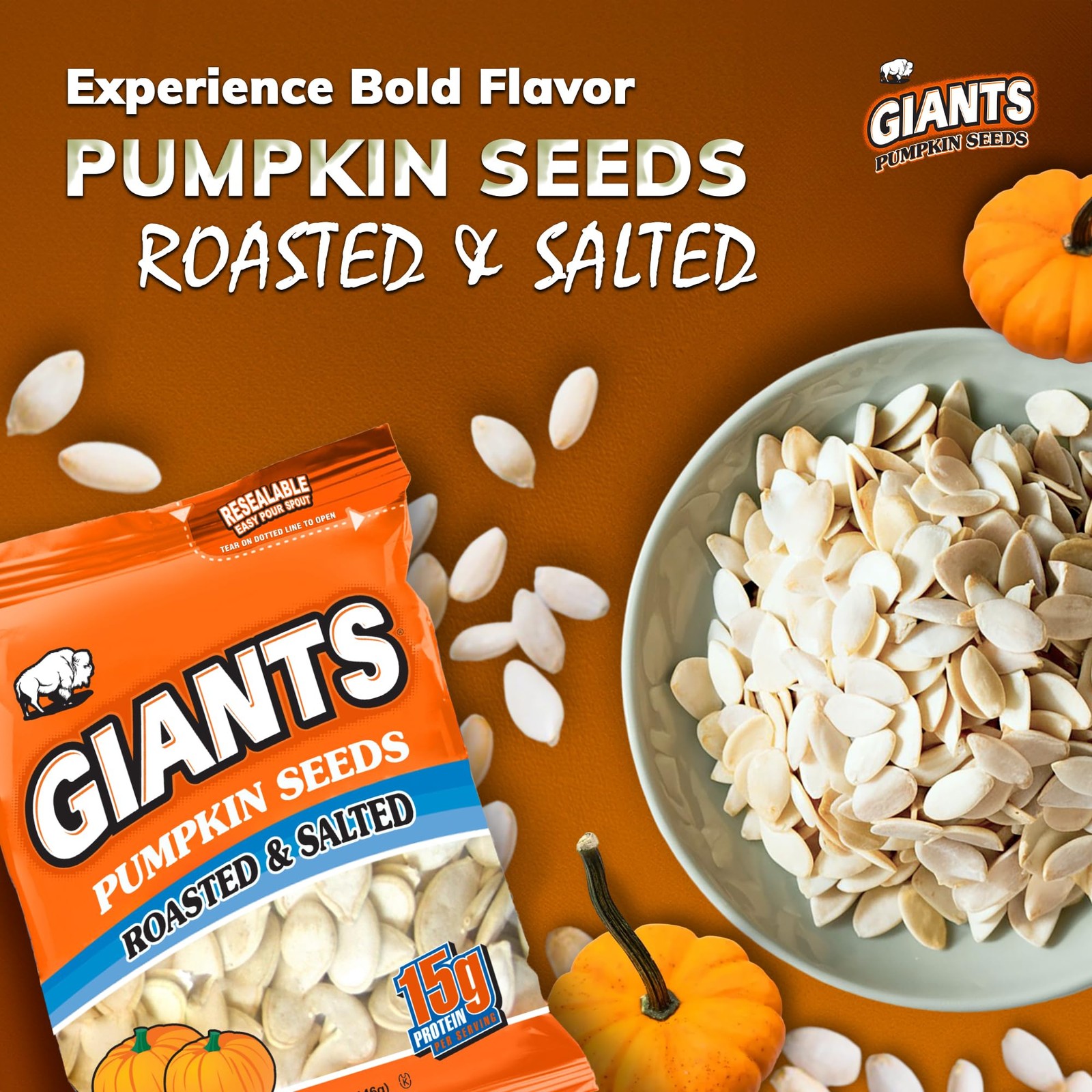 GIANTS Pumpkin Seeds – Pumpkin Seeds in Shell, Pumpkin Seeds to Eat, Roasted …