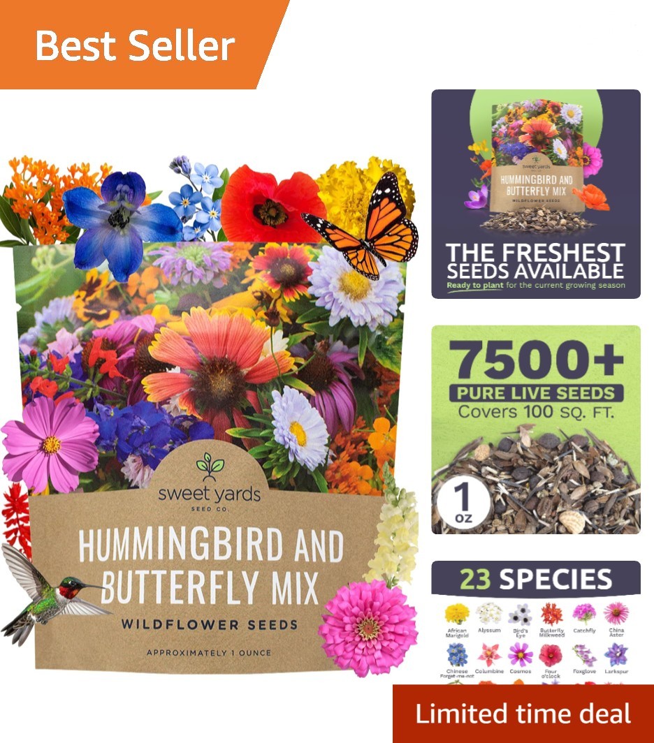 1 Ounce Wildflower Seed Packet with 7500+ Seeds – Garden Wildlife Haven