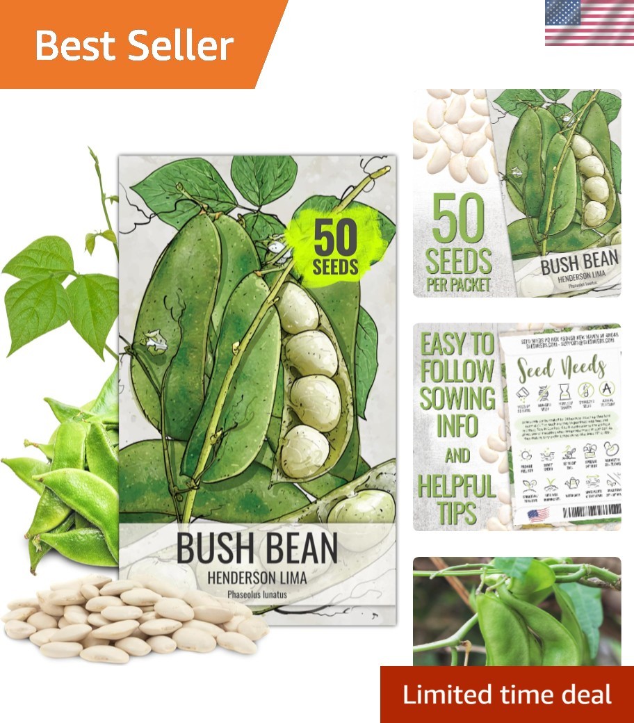 Henderson Lima Bean Seeds – Non-GMO Heirloom for Your Vibrant Vegetable Garden