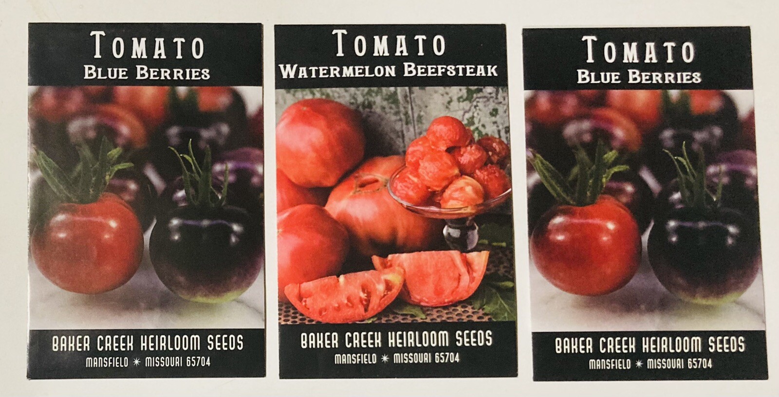 60+ Count Seeds ~ Heirloom NON-GMO High Quality Beefsteak & Blue (Cherry) Tomato