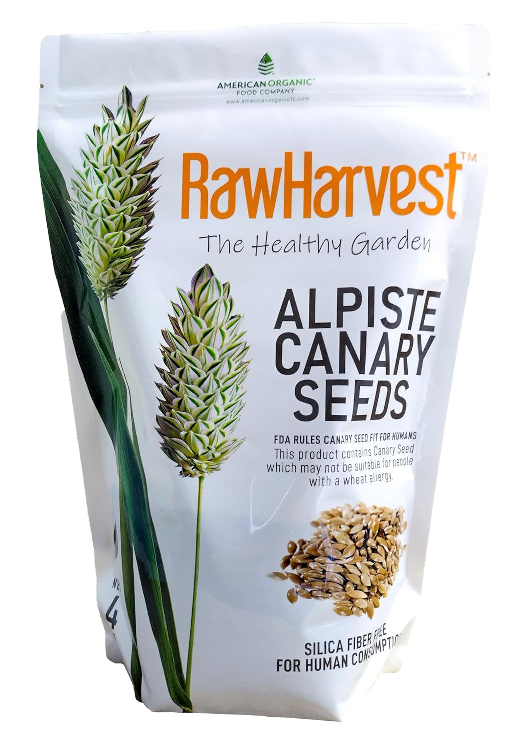 Canary Seed (Alpiste) (1 Pack 4 Lbs) for Human Consumption, Silica Fiber Free.
