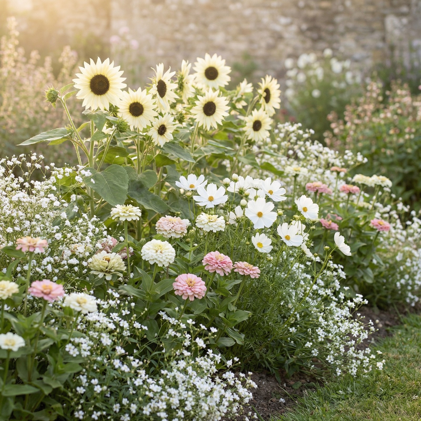 Landscaper’s Pack SIMPLY ROMANTIC Garden Mix White Pink Cut Flowers 1000 Seeds