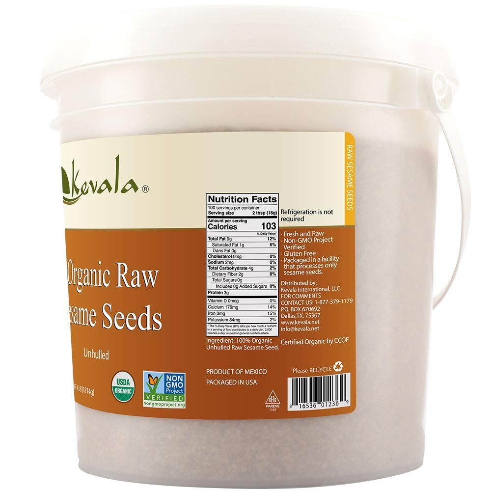 Organic Black Sesame Seeds 4Lbs (RAW)