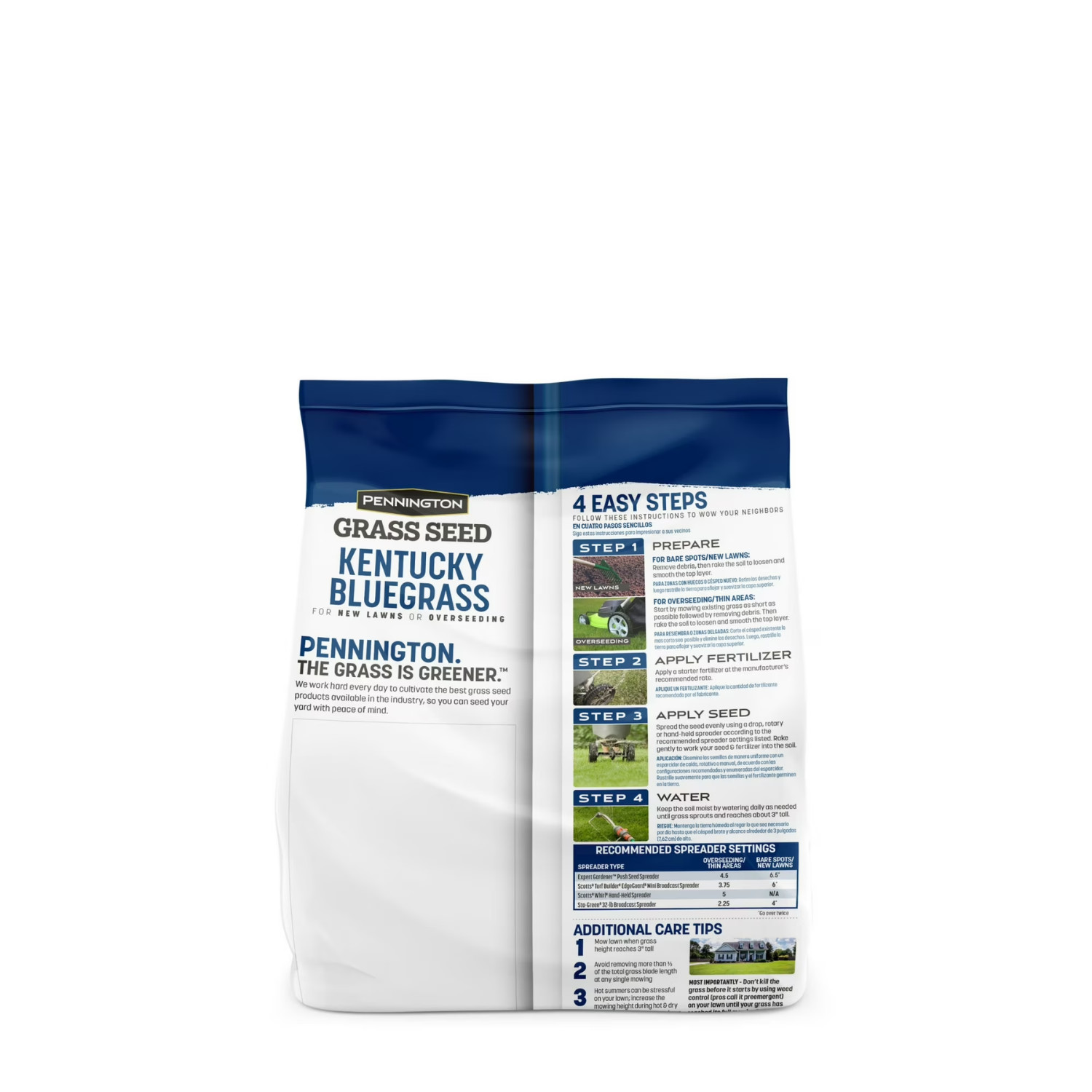 (2 pack) Pennington Kentucky Bluegrass Grass Seed Mix 3 lb Sun Shade Lawn Repair