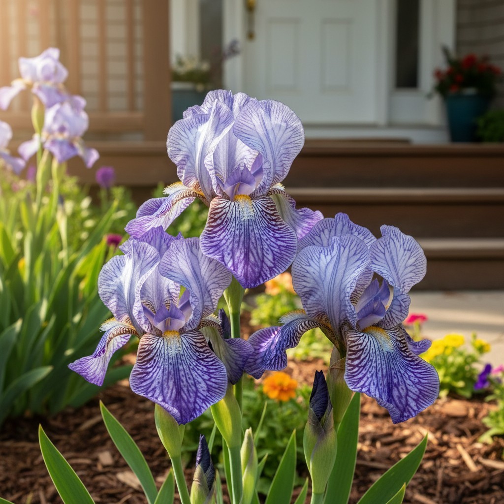 50 Blue-Veined Bearded Iris Seeds – Intricate Patterned Bloom