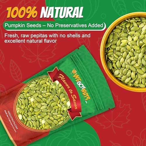 Pumpkin Seeds 4 Lbs Raw Pepitas No Shell Non-GMO No Preservatives for Baking