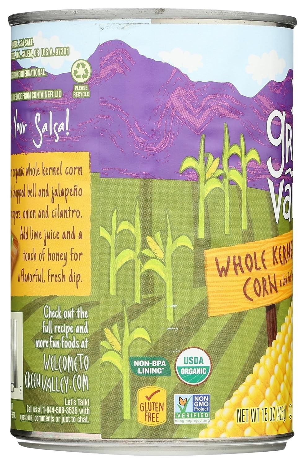Fresh Organic Whole Kernel Corn 15oz – Kosher, No Preservatives, Wholesome