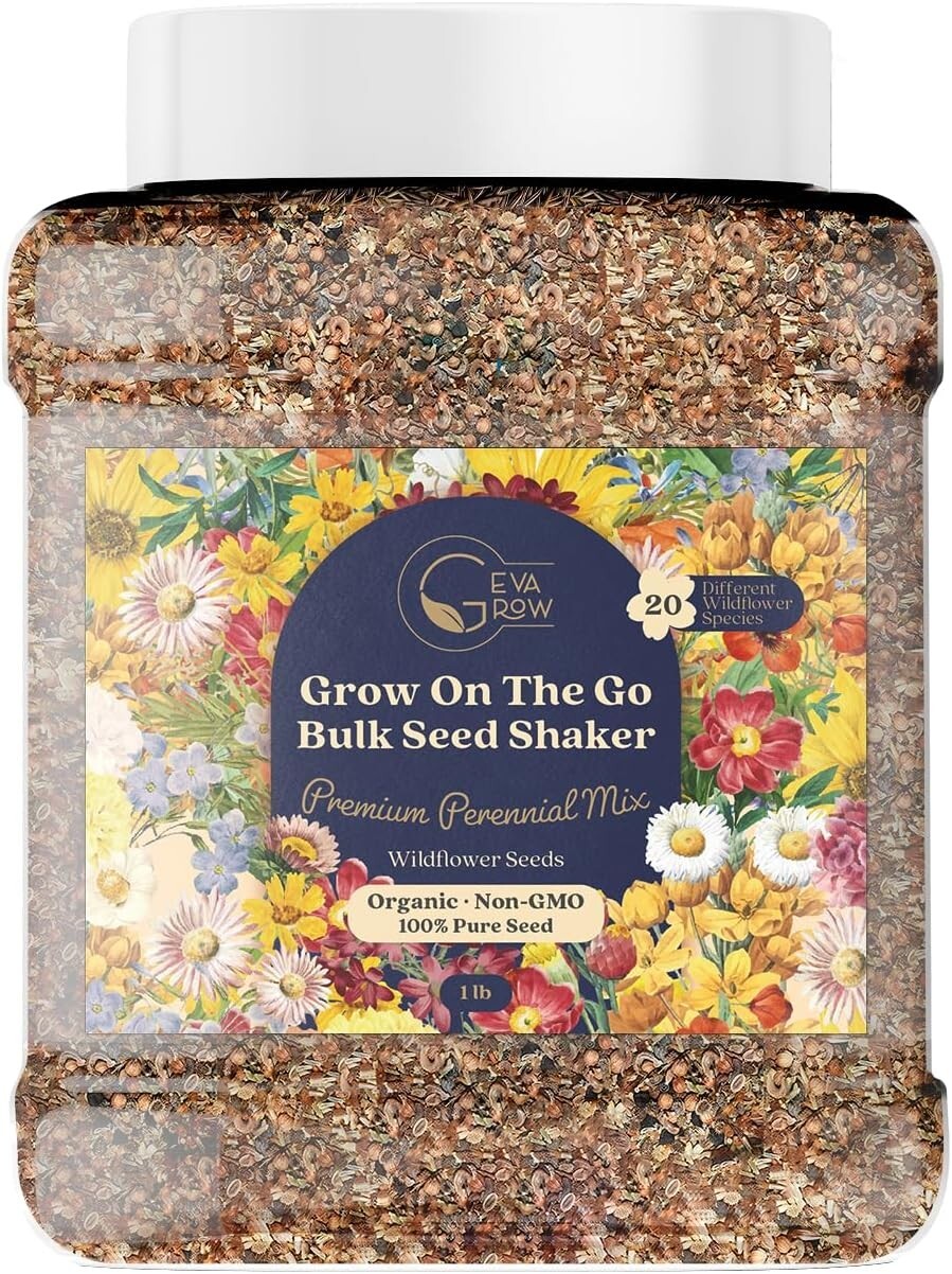 Revitalize Your Yard with Bulk Wildflower Seed Shaker – 900,000+ Organic Seeds