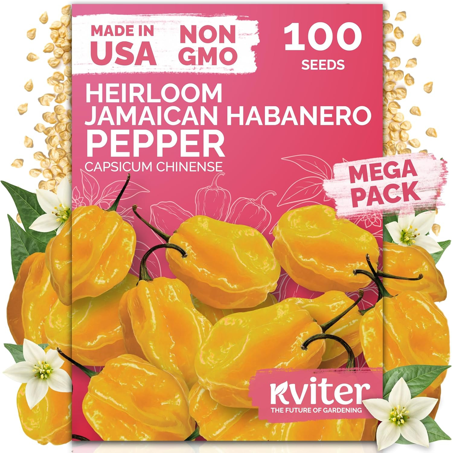 100 Yellow Hot Jamaican Habanero Pepper Seeds (Capsicum Chinense) – Mushroom Chi