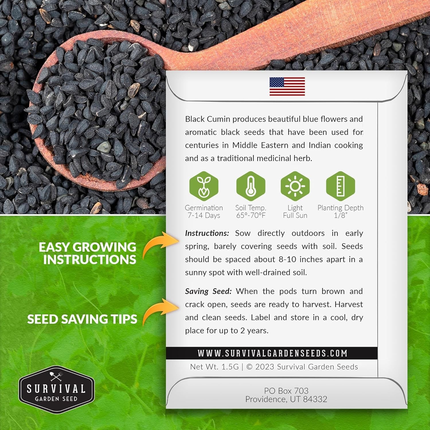 Nigella Sativa Seeds – High Germination Black Cumin for Sustainable Herb Gardens