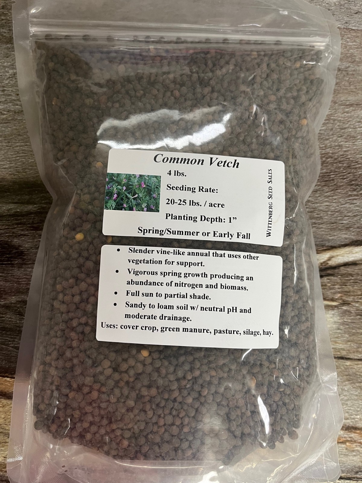 4 lbs Common Vetch Seed – Deer Food Polt / Cover Crop, Green Manure, Pasture