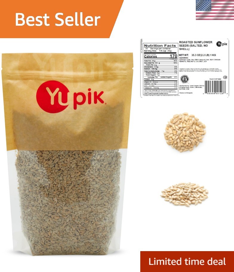 Nutritious 35.2 oz Shelled Sunflower Seeds – Plant-Based Protein Snack