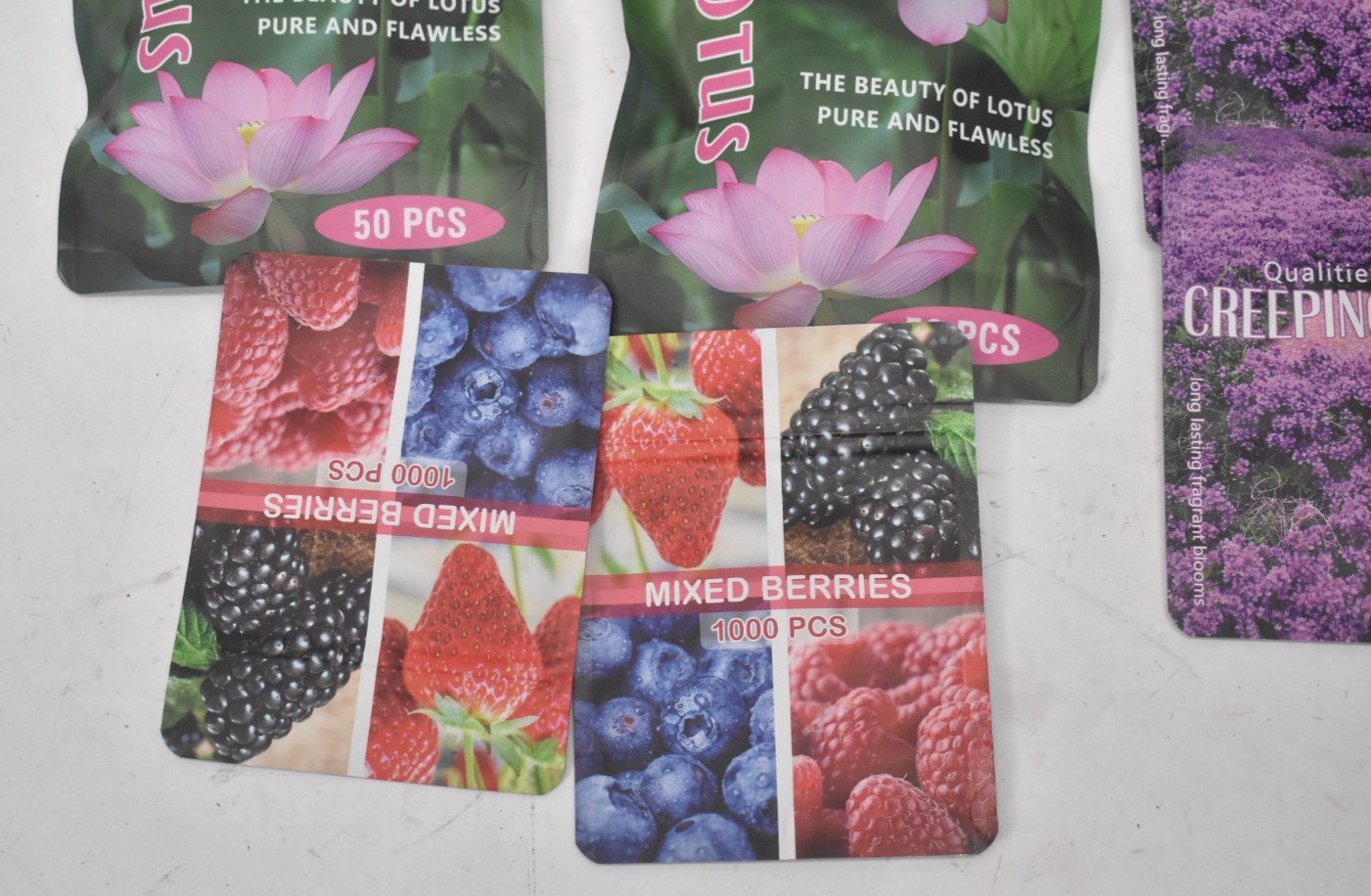 Lot of 18 Planting Seeds Gardening Assorted Berries/Lotus/Creeping Thyme