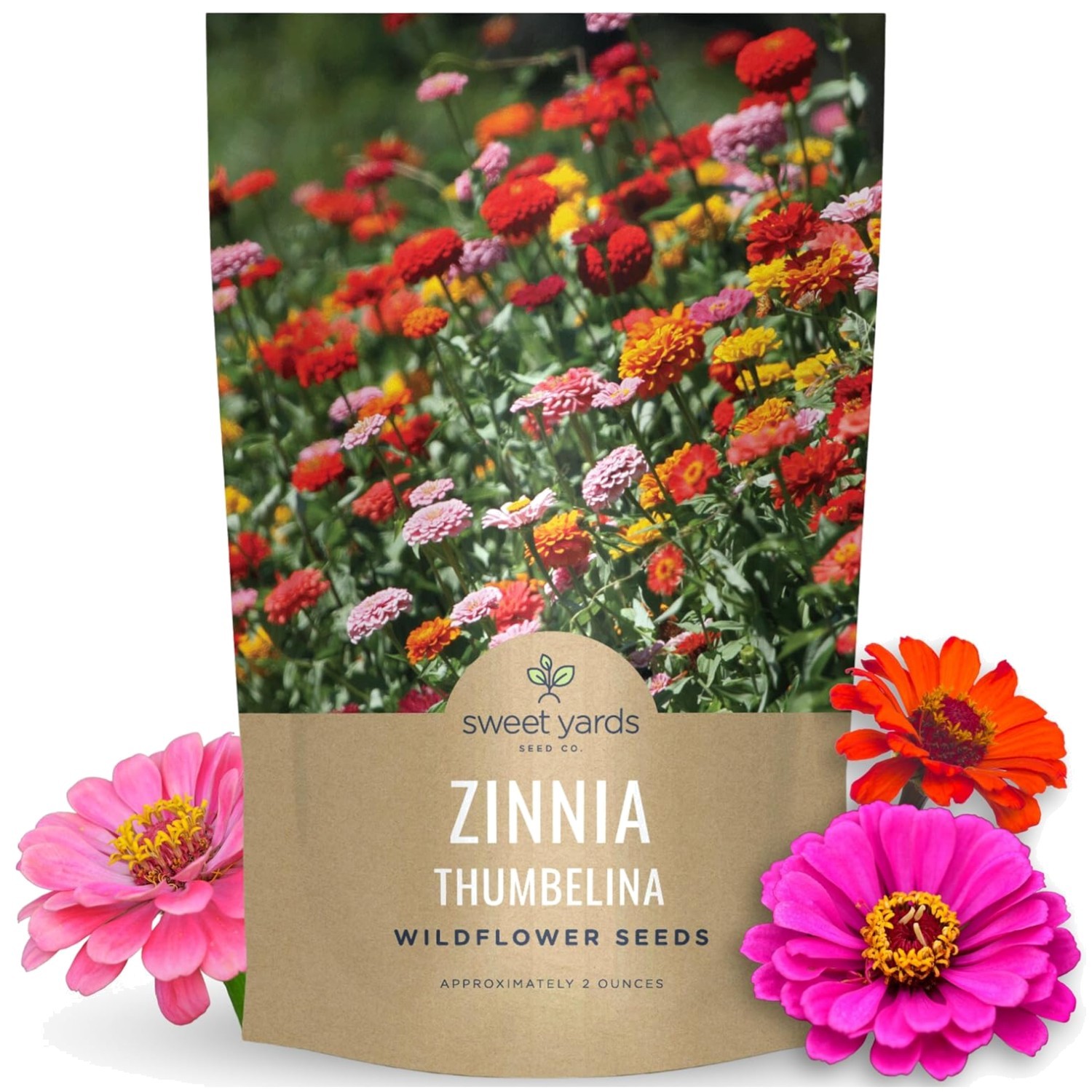 High-Quality Zinnia elegans Seeds – 2oz Pouch