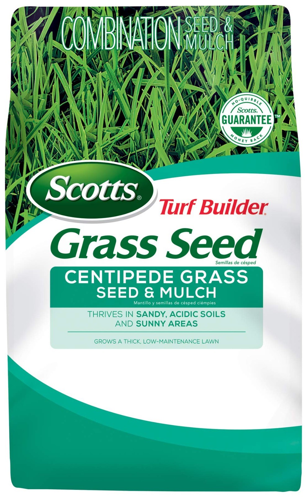 Centipede Grass Seed & Mulch for Thick, Low-Maintenance Lawn – 5 lbs.