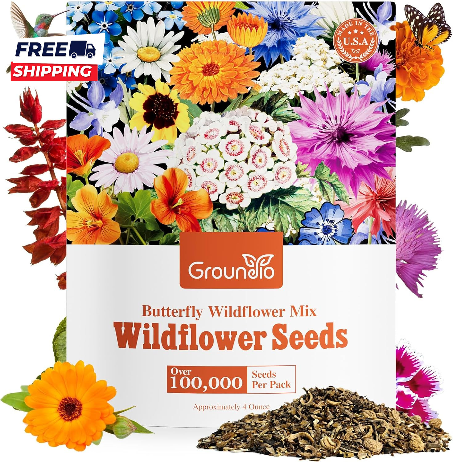 All Perennial Wildflower Seeds Bulk 1/4 Lb 100,000+ Seeds 26 Variety Mix