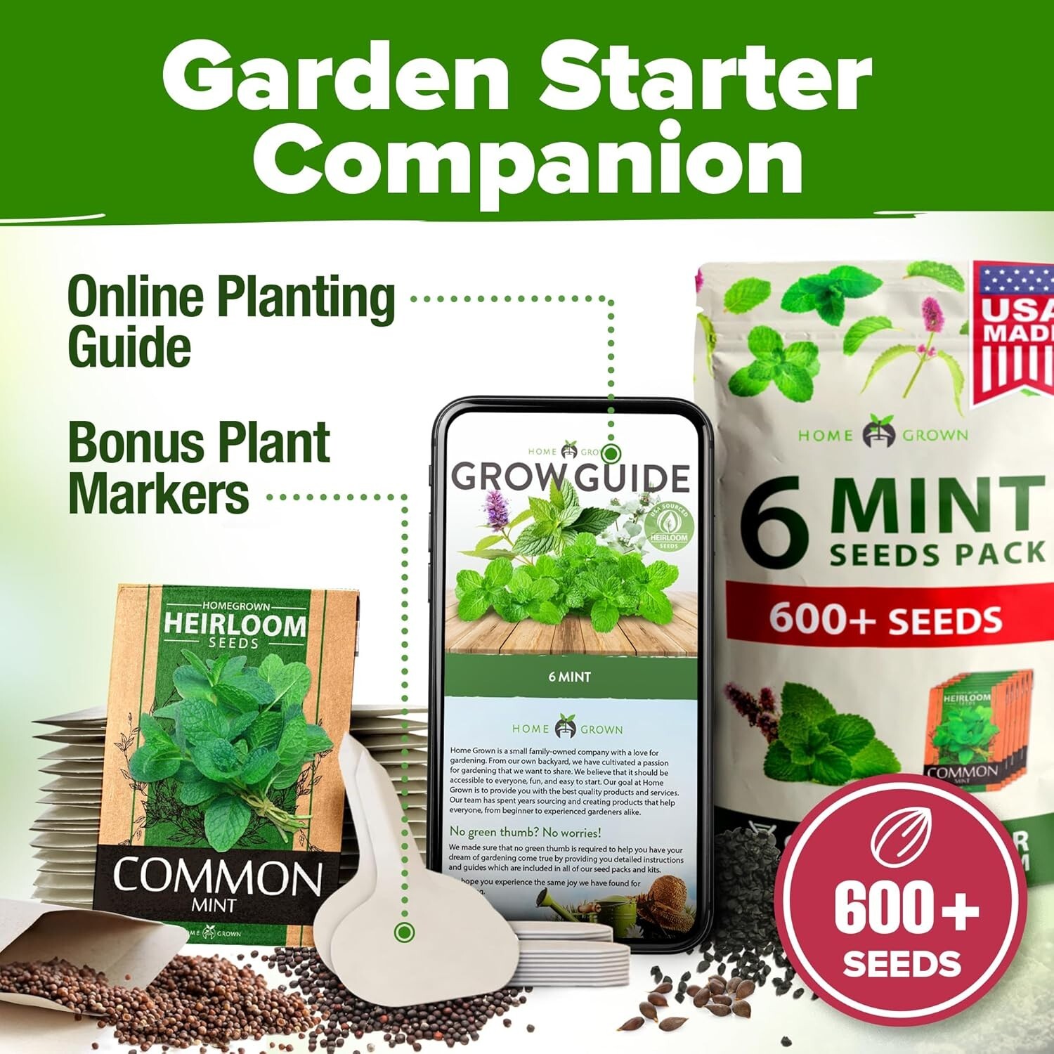 Heirloom Mint Seeds Variety Pack – Perfect for Your Indoors and Outdoors Garden
