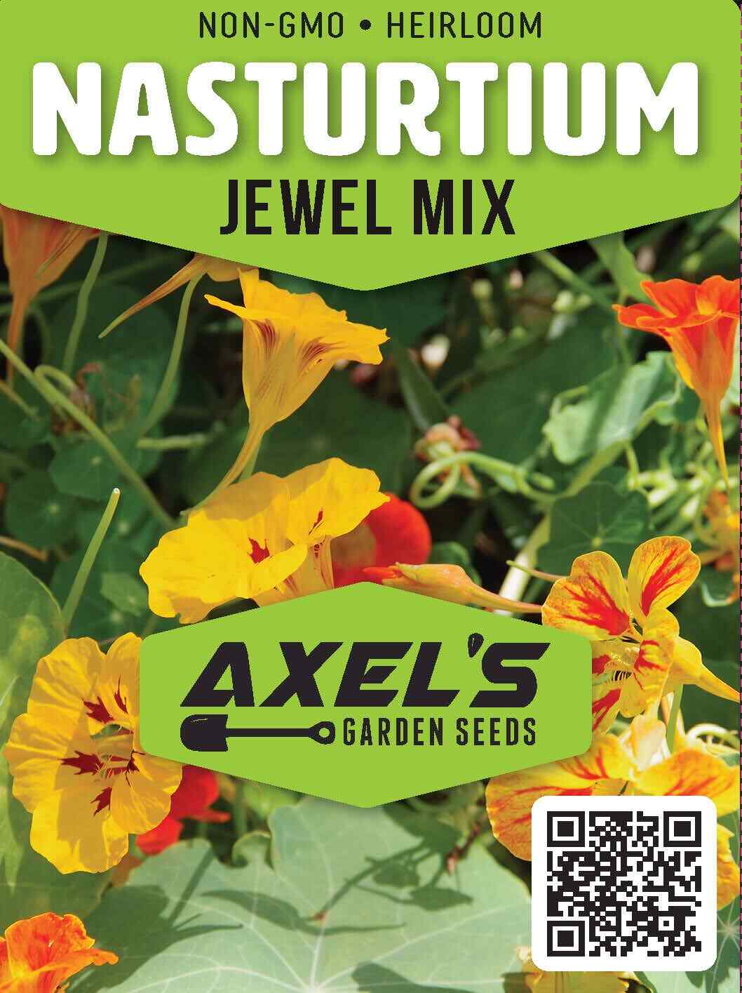 Jewel Mix Nasturtium Flower Seeds | Heirloom | Non-GMO | Fresh Garden Seeds