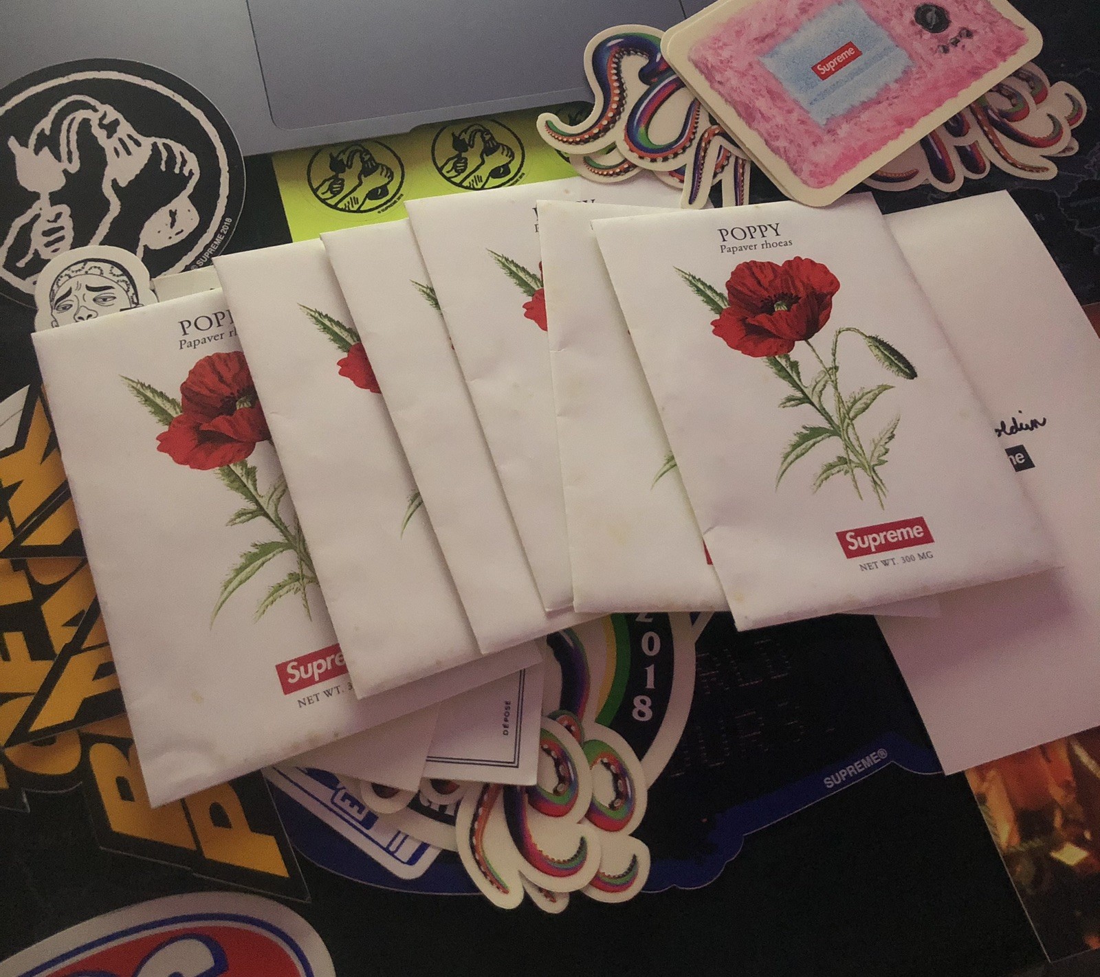SUPREME BOGO POPPY SEEDS Pack SS18 Box Logo Plant Flower Seed Papaver Rhoeas
