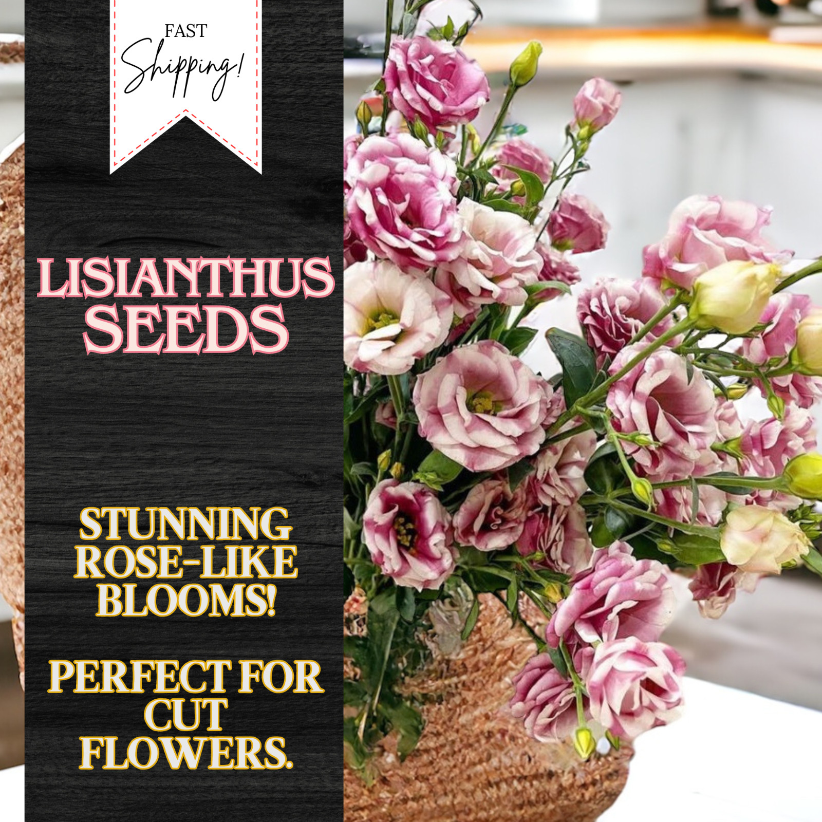 1000 Lisianthus Seeds – 1000 Seeds Garden Bloom Flower Seed Non Gmo Heirloom