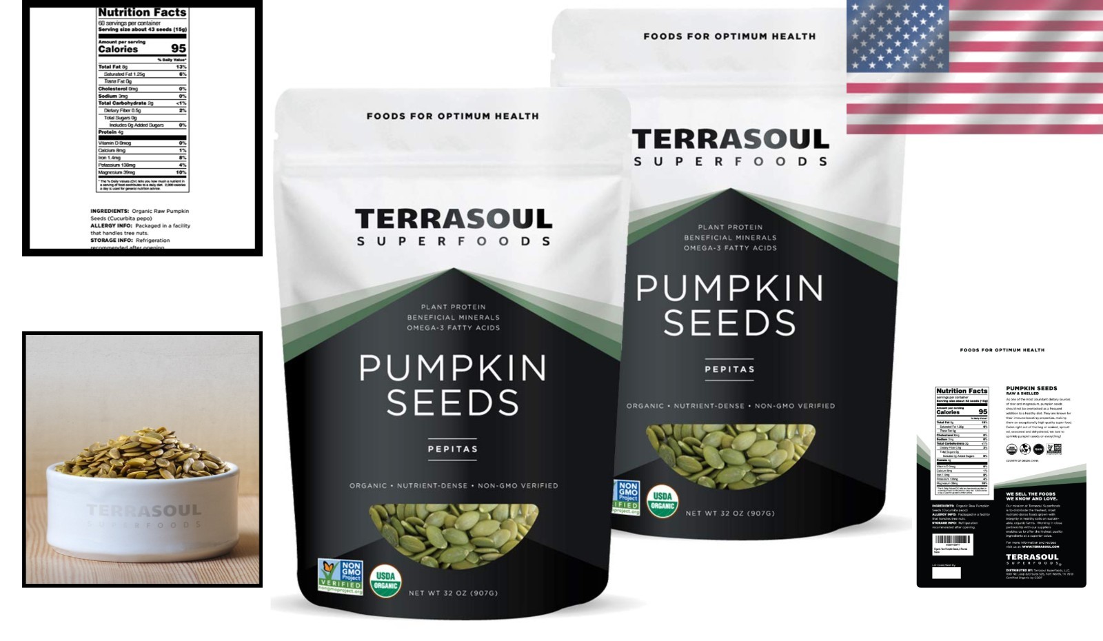 Quality Organic Pumpkin Seeds, 4 Lbs
