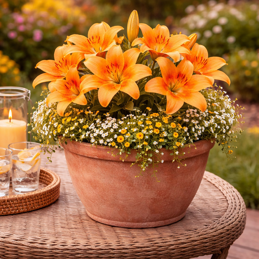 5 Surfside Orange Lily Bulbs for Planting – Bright Orange Asiatic
