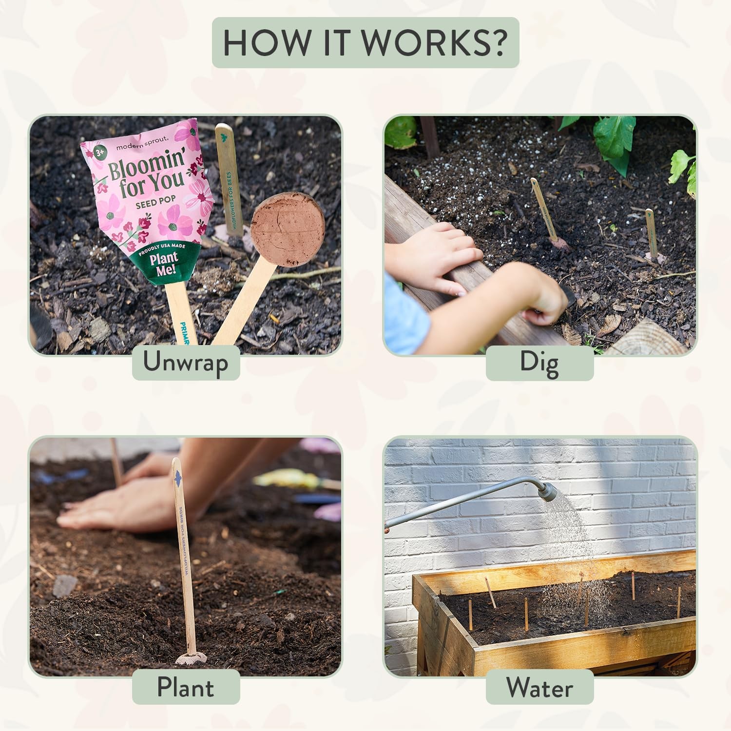 Pops – Gifts for Plant Lovers & – Organic Non-GMO Hooray Bouquet Bloomin’ for…