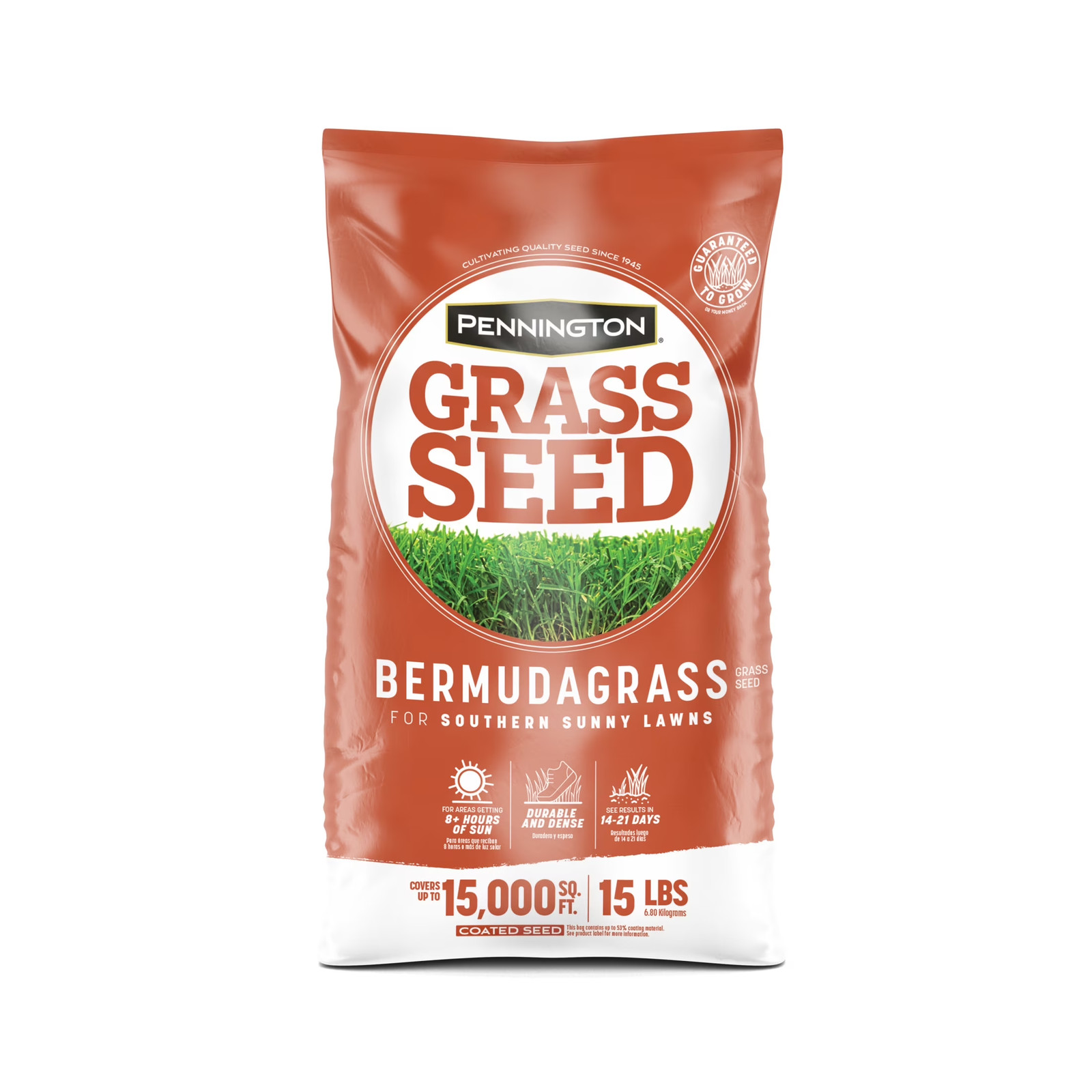 Bermudagrass Grass Seed, for Full Sun, Southern Lawns, 15 Lb Bag