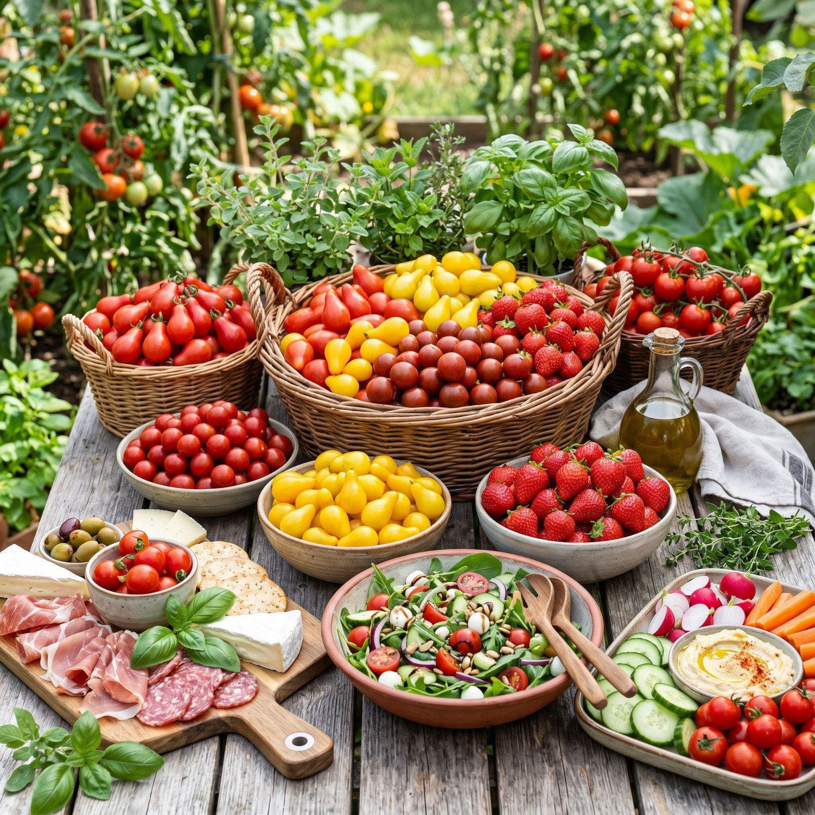 CHERRY TOMATO COLLECTION Red & Yellow Pear Sweetie Tomatoberry 4 Packs 310 Seeds