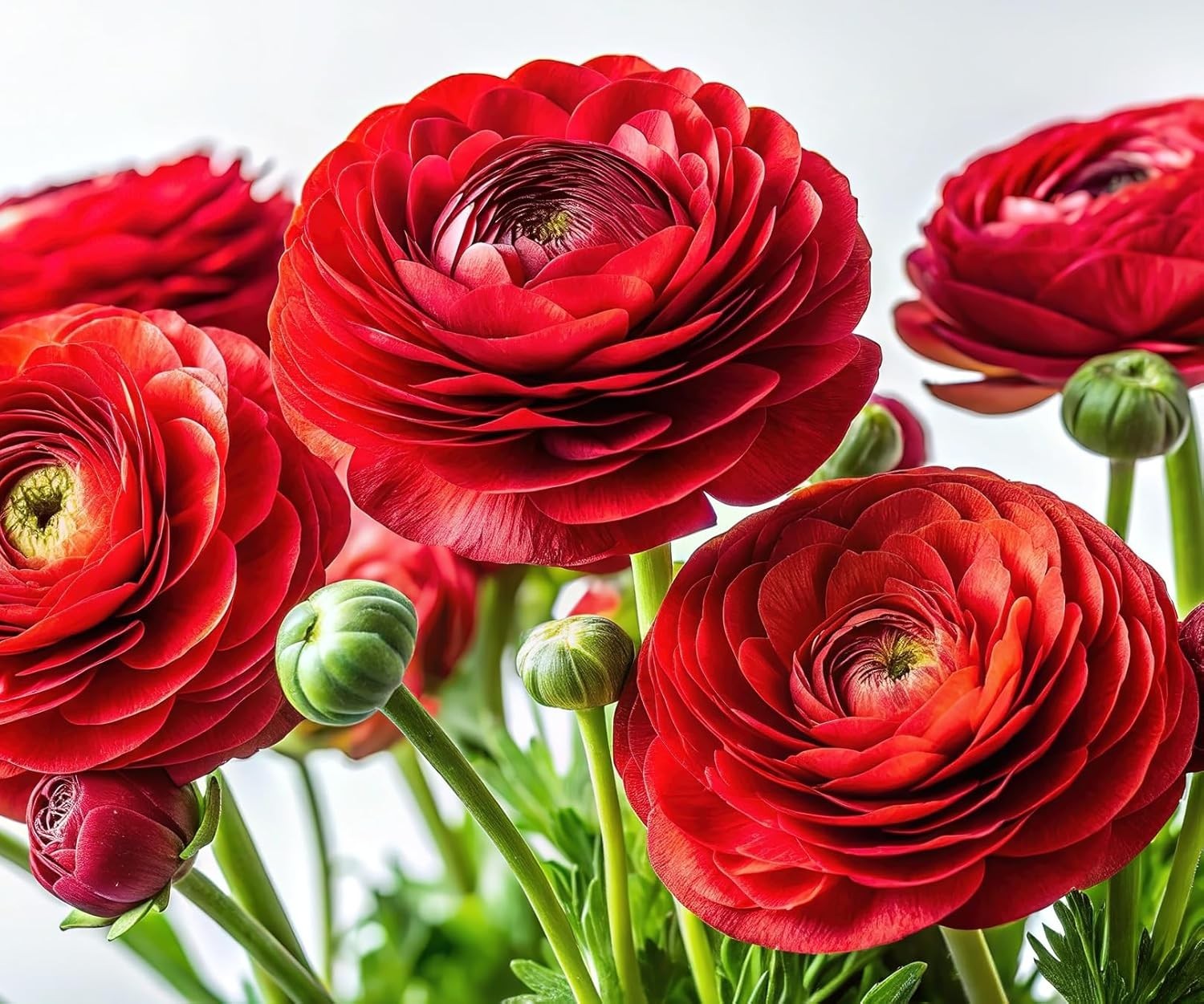 Ranunculus Flower Bulbs Quality 15 Red Corms Peony Rose Wedding Bouquet Flowers